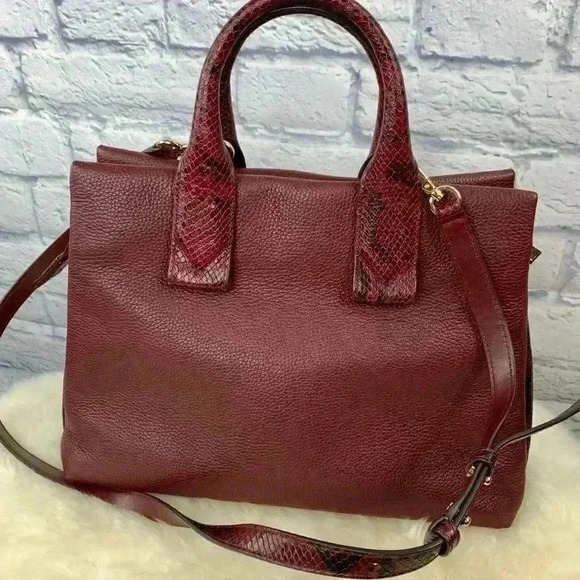 MICHAEL KORS Large Rollins Oxblood Leather Satchel - Picture 4 of 14